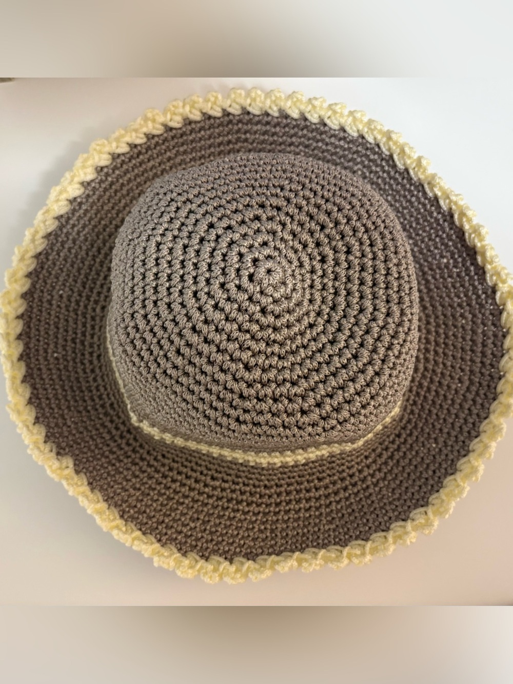 Handmade crocheted sun hat